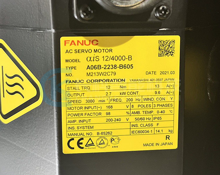 發那科伺服電機αis 12/4000-B A06B-2238-B605 發那科伺服電機αis 12/4000-B A06B-2238-B605